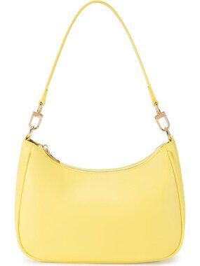 Women's Yellow G Zipper Tote Handbag Mini Shoulder Imported Clutch Purses